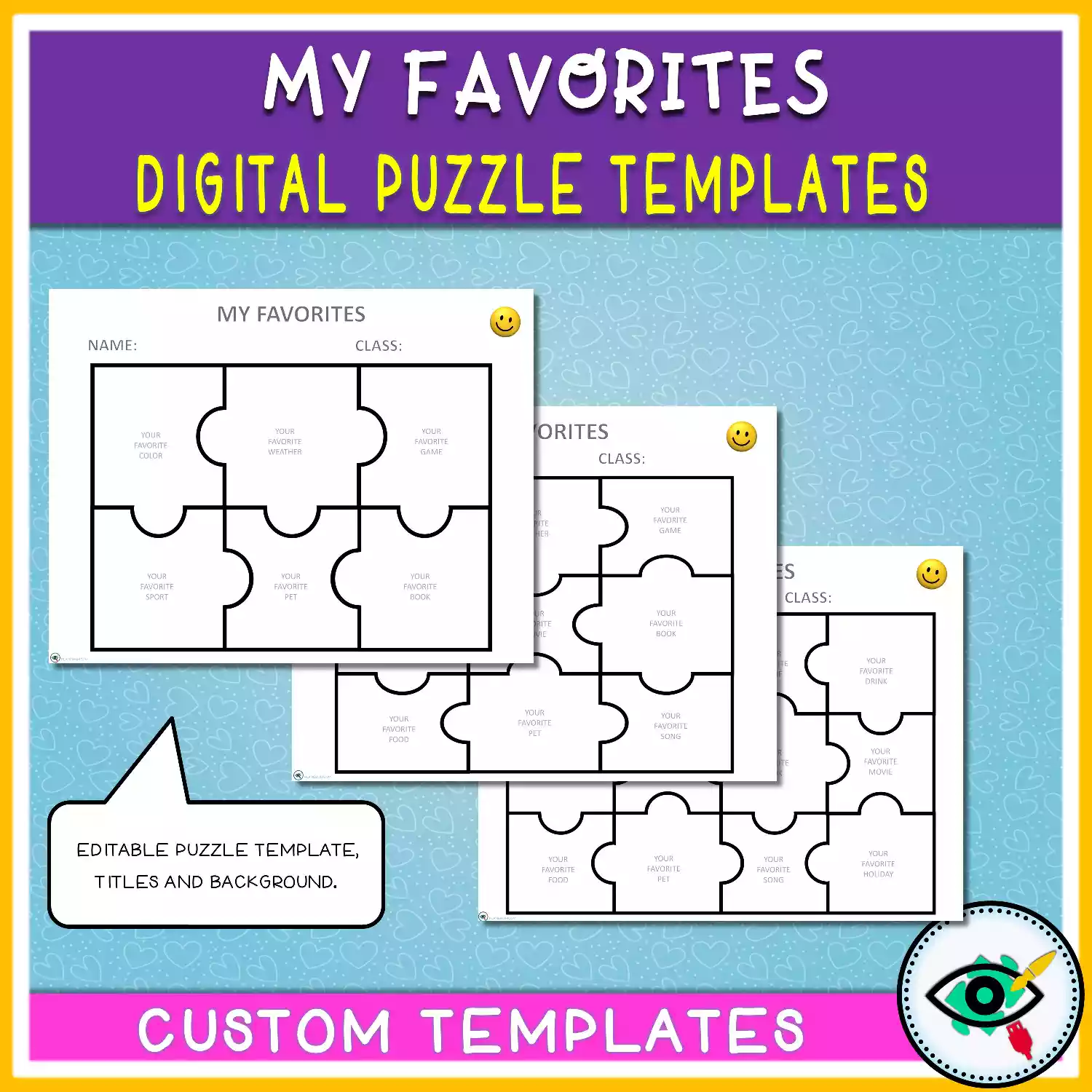 my-favorites-puzzle-templates-title7 Puzzle templates in PowerPoint for Distance Learning - Featured 7
