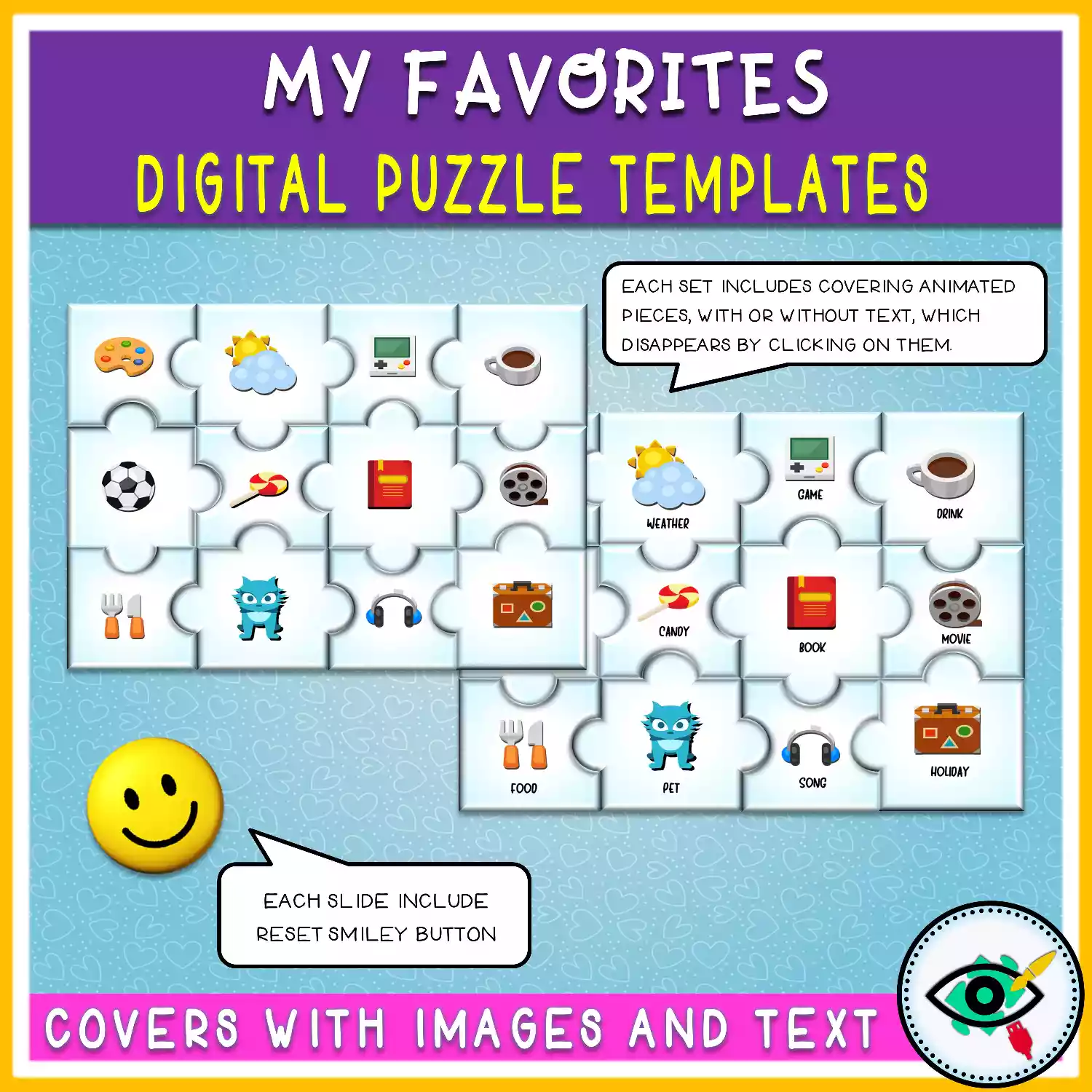 my-favorites-puzzle-templates-title8 Puzzle templates in PowerPoint for Distance Learning - Featured 8