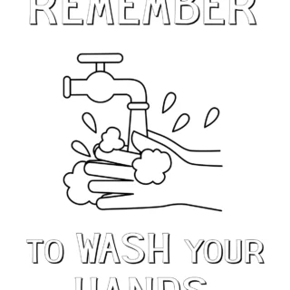 Remember To Wash Your Hands - Coloring Page | Planerium