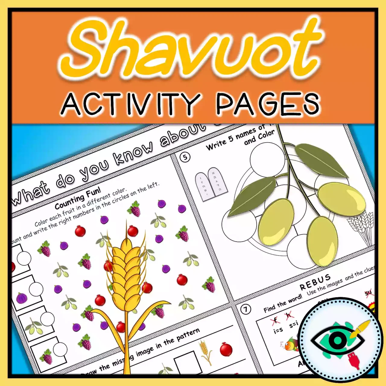 Shavuot Activity Pages for Kids - Featured 1 | Planerium