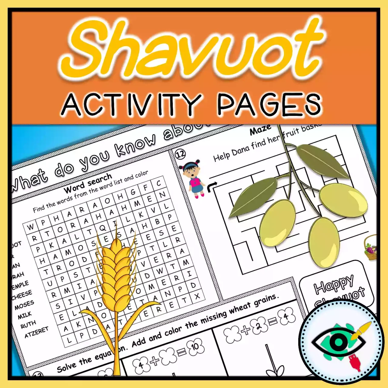 Shavuot Activity Pages for Kids - Featured 3 | Planerium