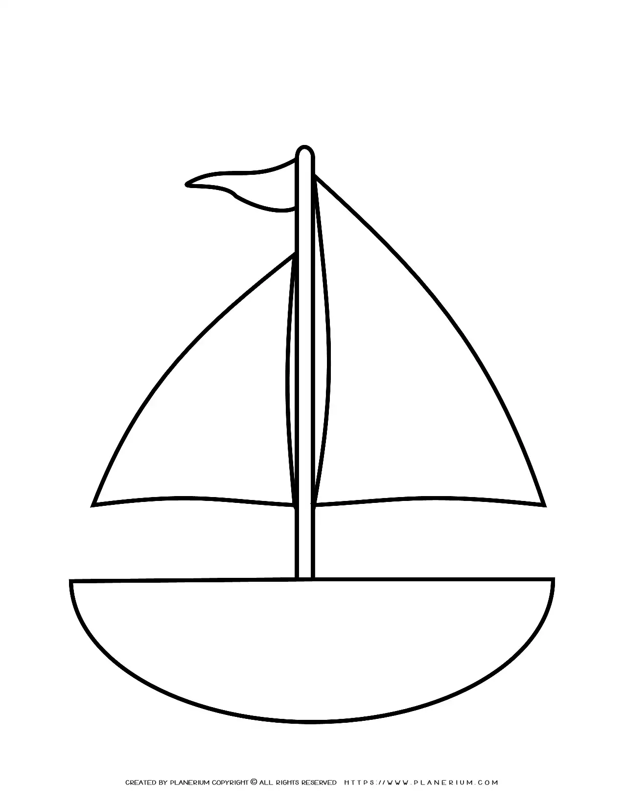 sailboat cut out template