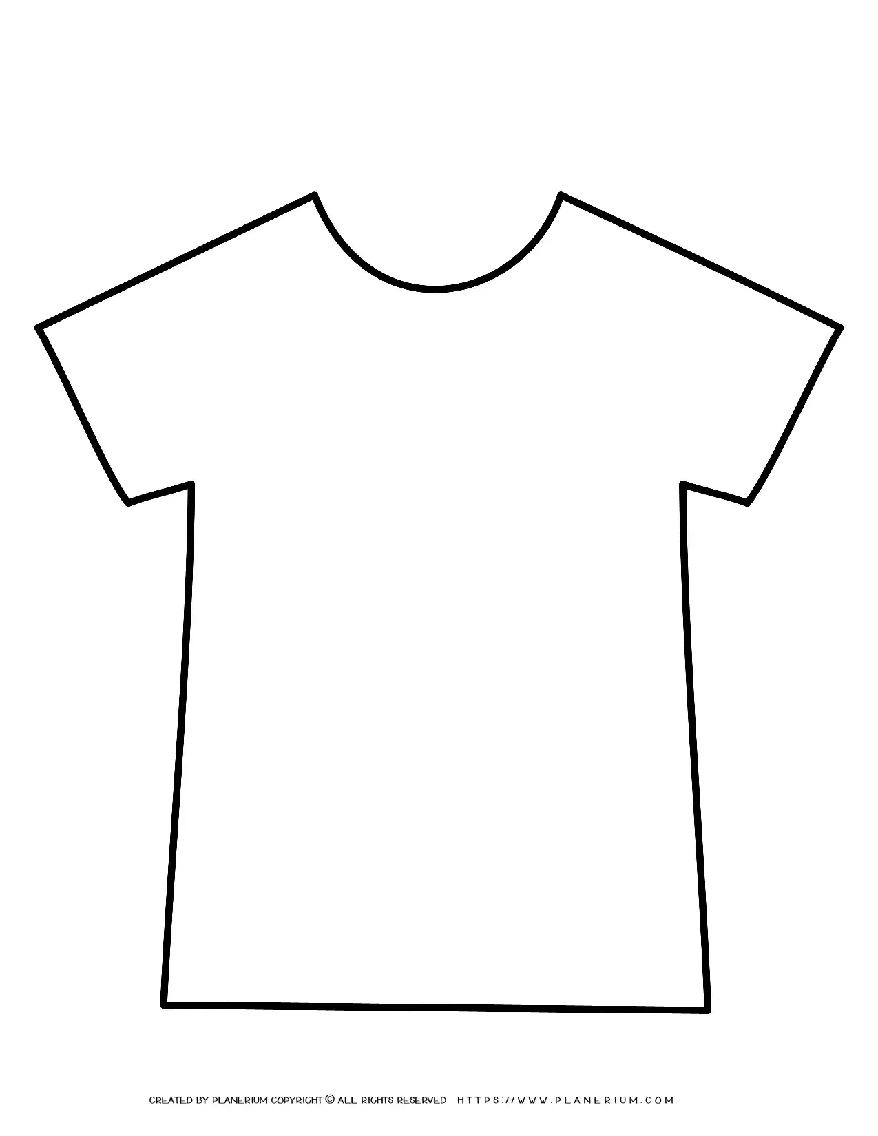 T-Shirt - FREE Printable Template  Planerium Intended For Blank Tshirt Template Printable
