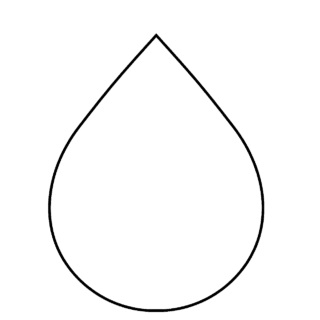 Waterdrop outline