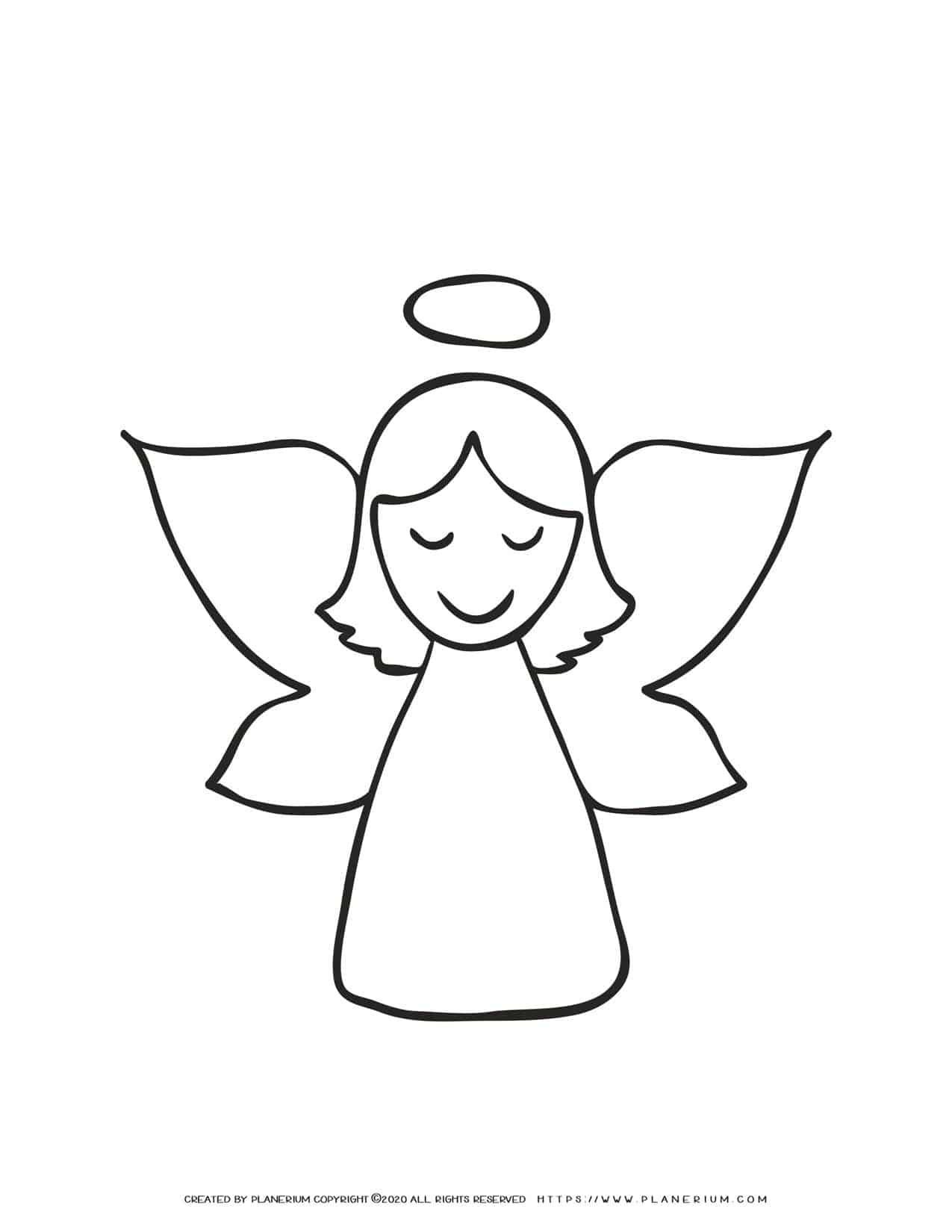 Christmas Angel Free Christmas Coloring Page Planerium
