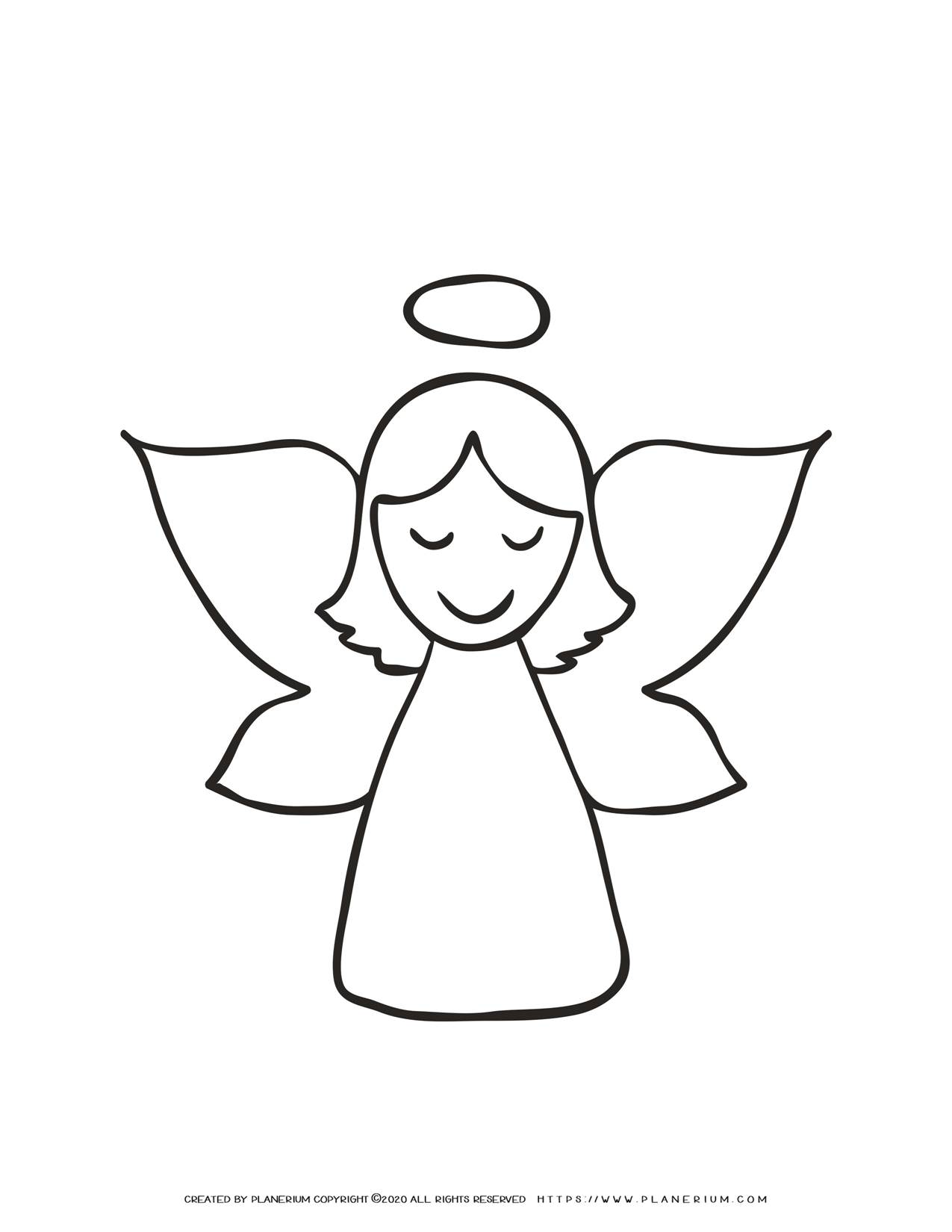 christmas-angel-coloring-page Christmas Angel Coloring Page | Free Printables | Planerium
