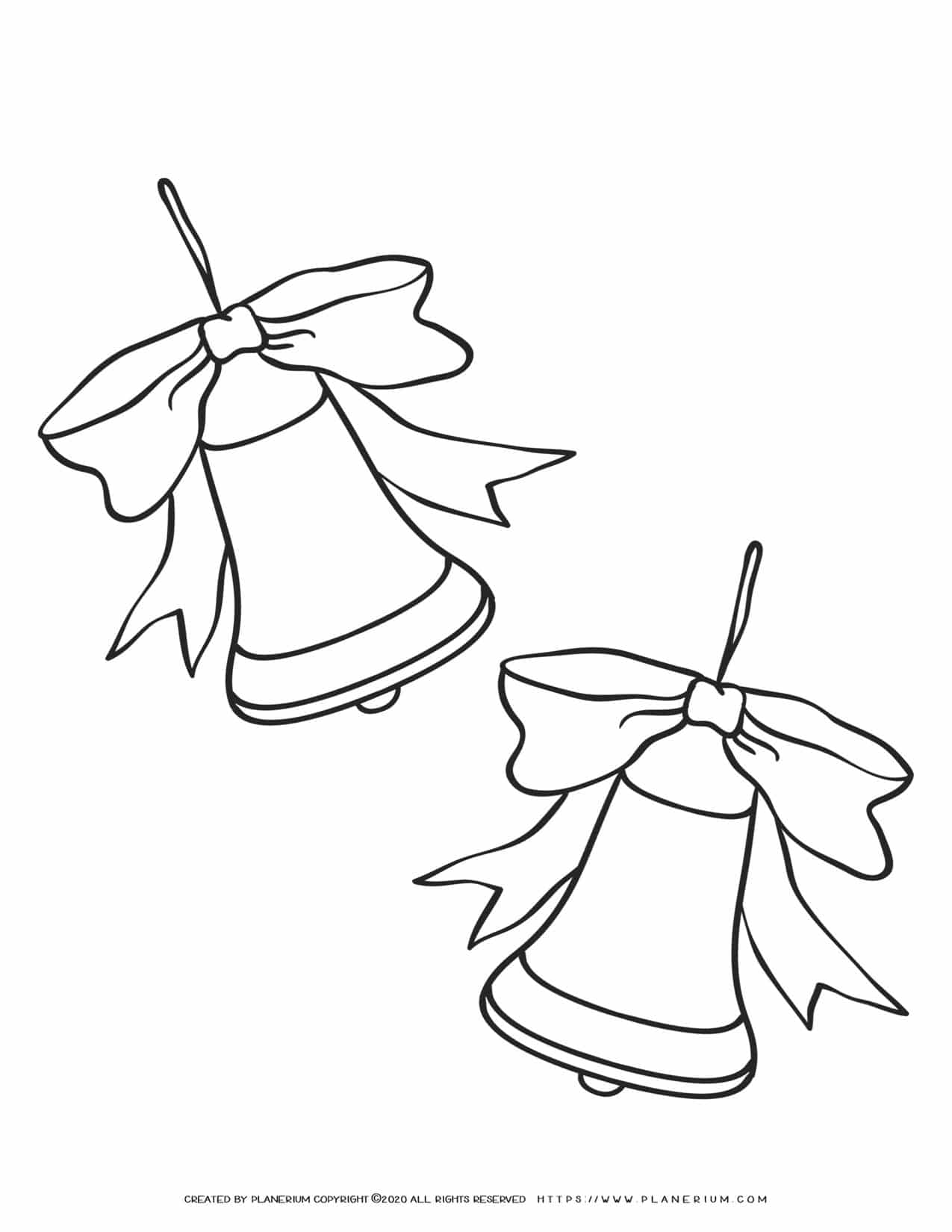 Christmas Bells Coloring Page | Free Printables | Planerium