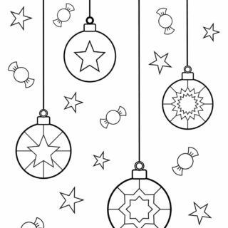 Christmas Lights Coloring Page | Free Printables | Planerium