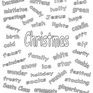 Christmas Related Words | Free Printables | Planerium