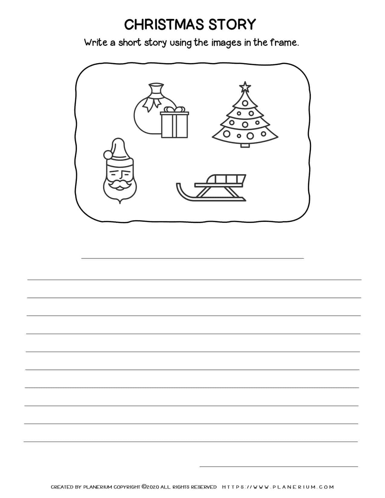 Christmas Worksheet - Narrative Writing | Free Printables | Planerium