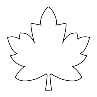 Fall Season - Coloring Page - Maple Leaf Template