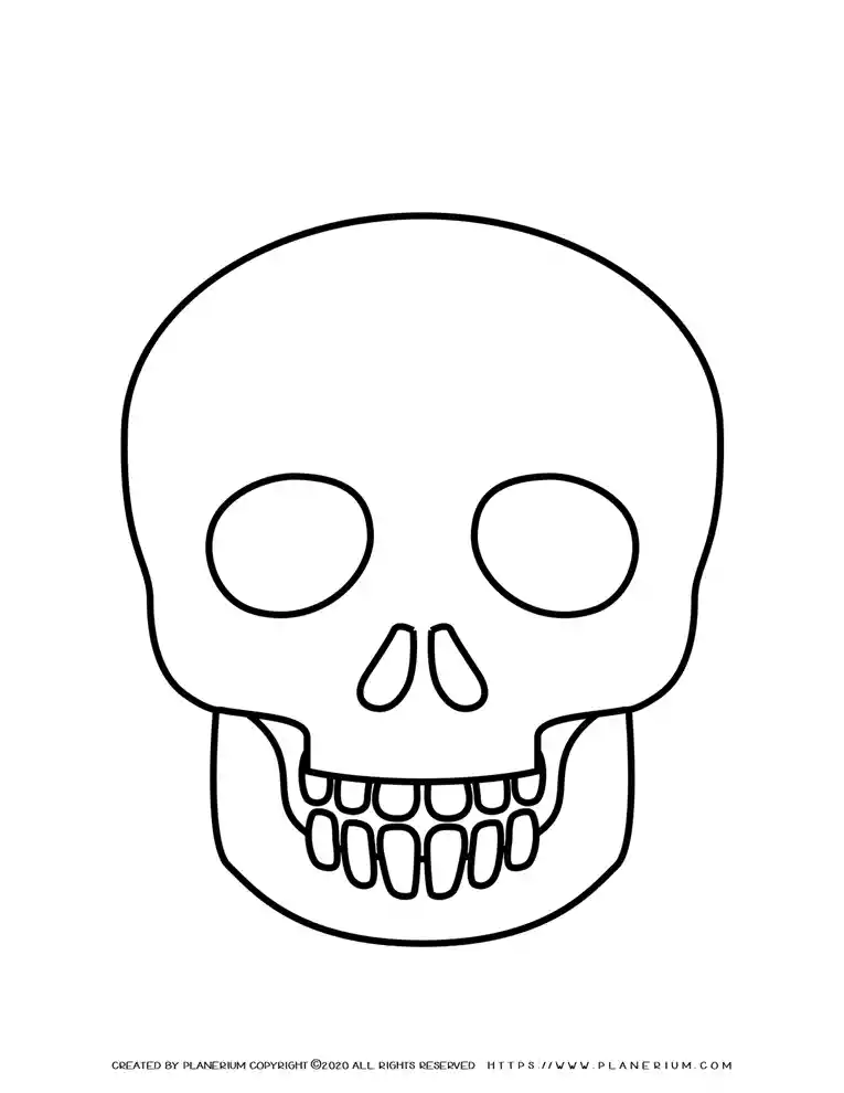 Halloween Coloring Pages - Human Skull