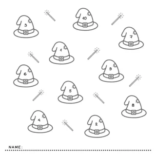 Halloween Worksheets - Coloring By Number