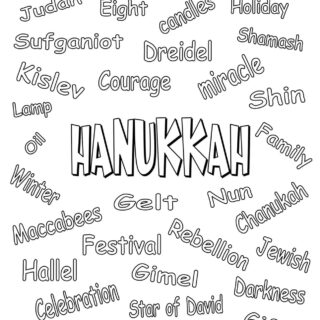 Hanukkah Coloring Pages - Related Words - Free Printable | Planerium