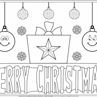 Merry Christmas Coloring Page | Free Printables | Planerium