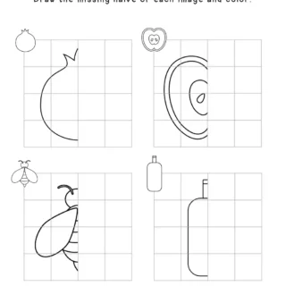 Rosh Hashanah - Worksheets - Symmetry Drawing | Planerium