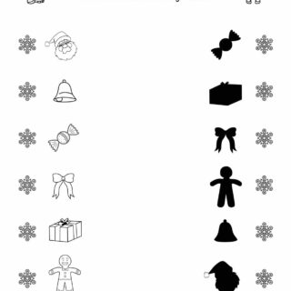 Shadow matching Christmas Worksheet | Free Printables | Planerium