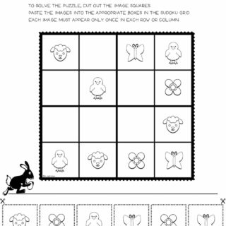 Sudoku For Kids - Easter Holiday Free Printable Worksheet | Planerium