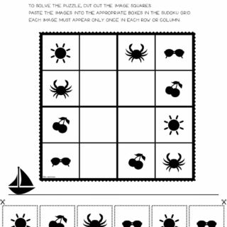 Sudoku For Kids - Summer Season Free Worksheet | Planerium
