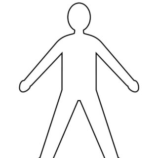 Man Spread Legs and Arms Silhouette | Planerium