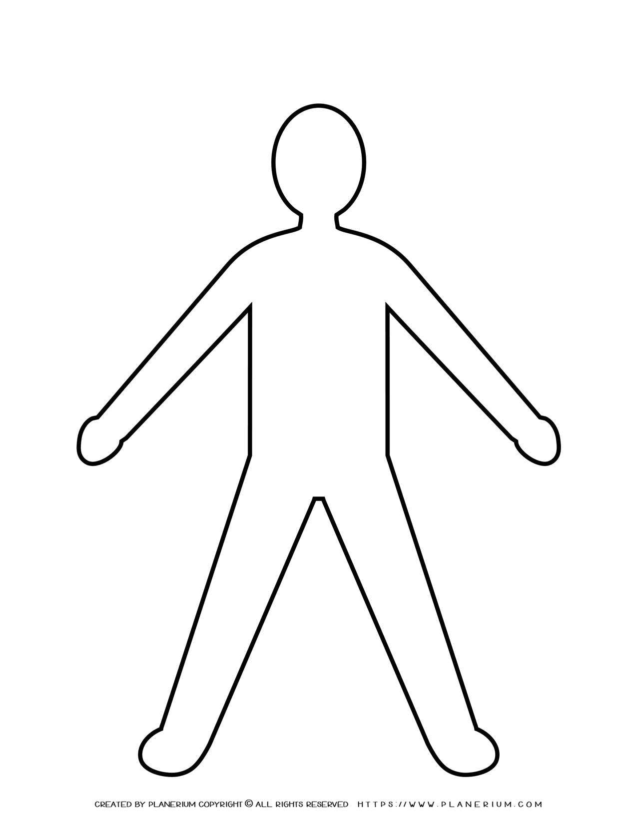 Man Spread Legs and Arms Silhouette | Planerium