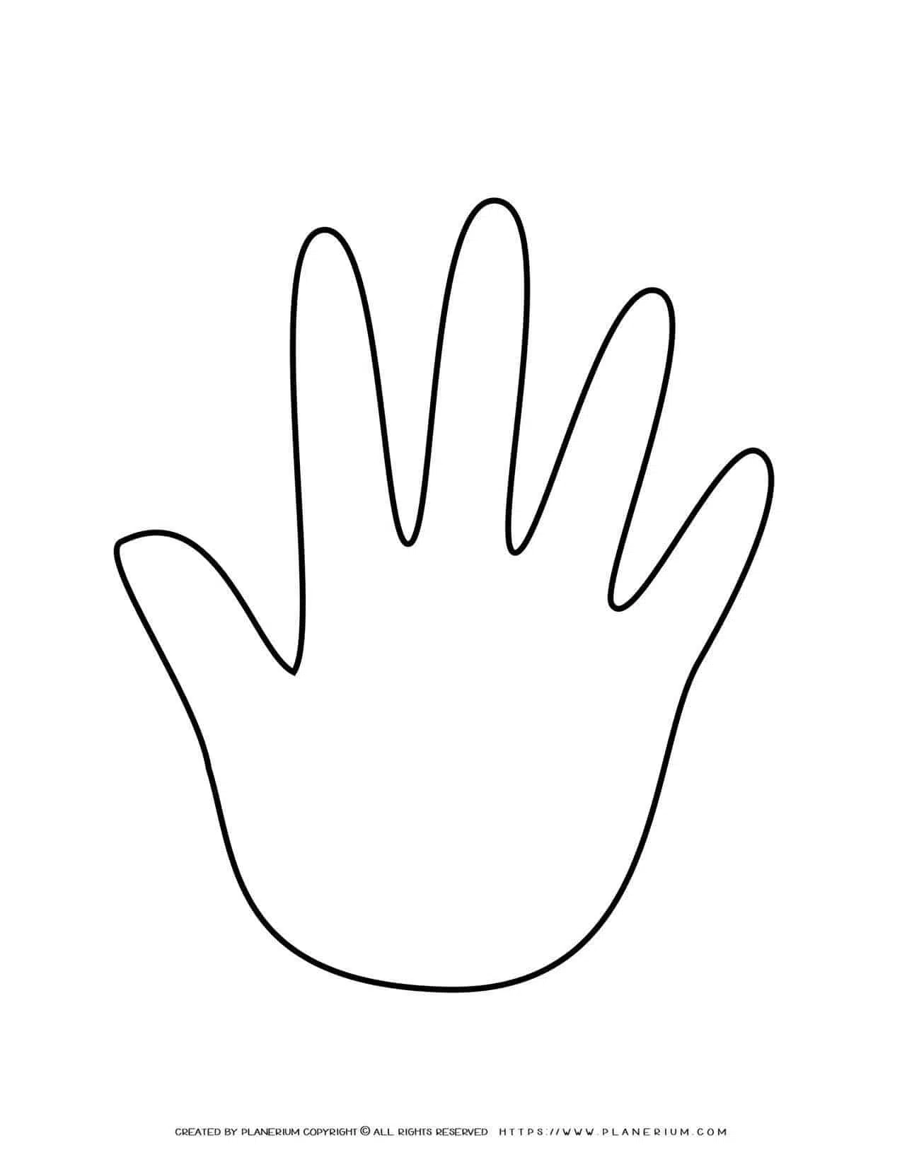 Hand Outline Printable Template | Planerium