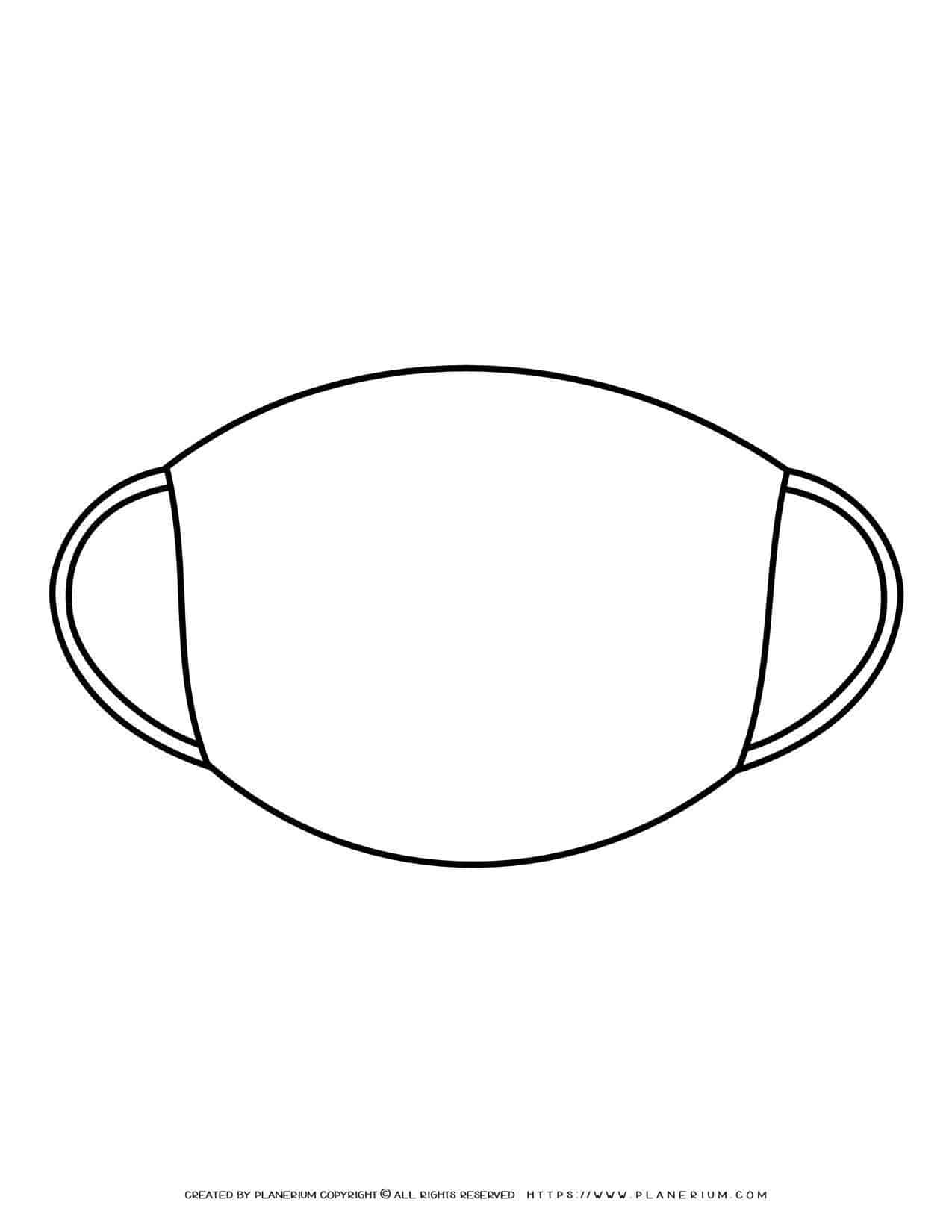 Face mask Outline Printable Template Planerium