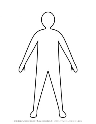 Man Standing With Open Arms Silhouette Outline | Planerium