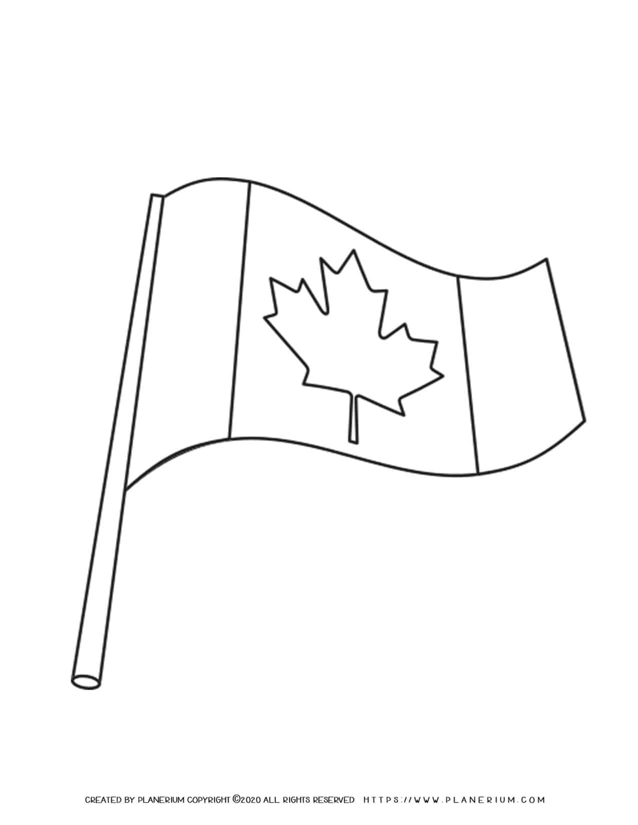 Canada Flag - Coloring Page | Planerium