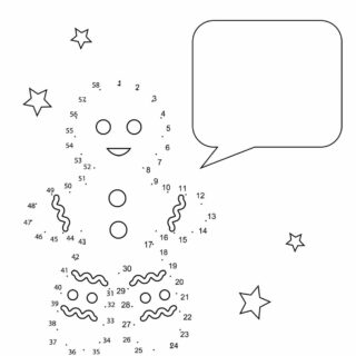 Gingerbread Man Dot to Dot - Christmas worksheet - Free Printable | Planerium