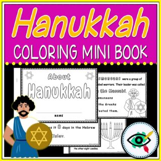 Hanukkah Coloring Pages - Mini Book - Featured | Planerium