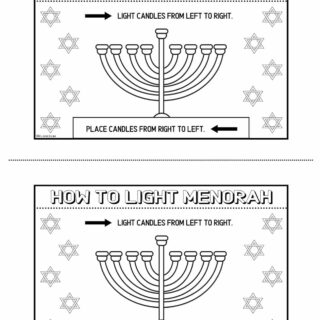 How to Light The Menorah - Free Hanukkah Coloring Page | Planerium