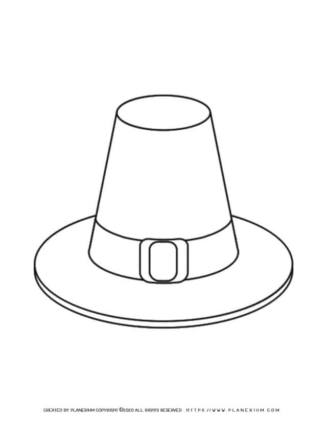 Pilgrim Hat - Coloring Page | Planerium