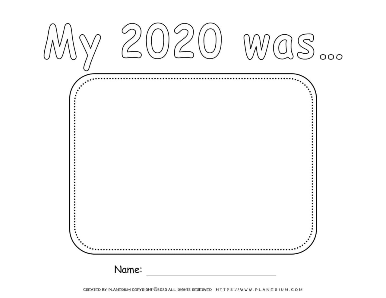 Self Reflection 2020 - Worksheet - About My Year | Planerium