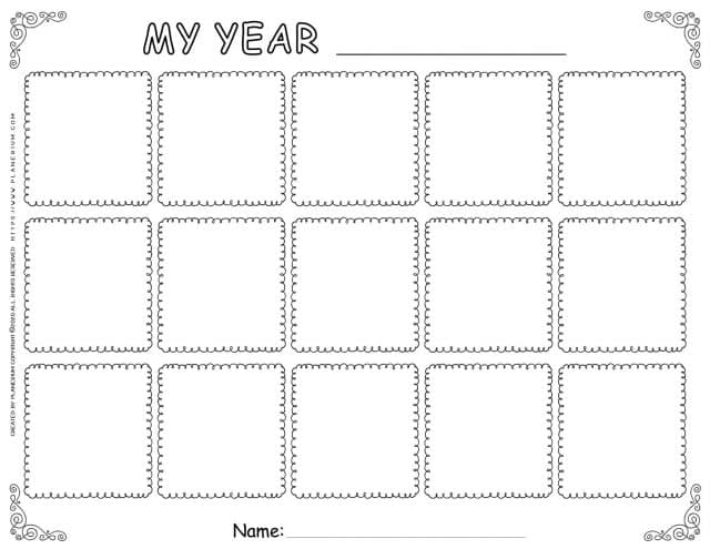 Self Reflection - Worksheet Template - Fifteen Squares Grid | Planerium