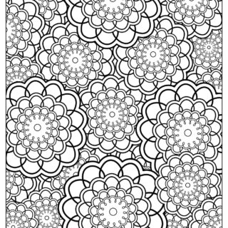 Adult Coloring Pages with Flowers Circles Layers | Planerium