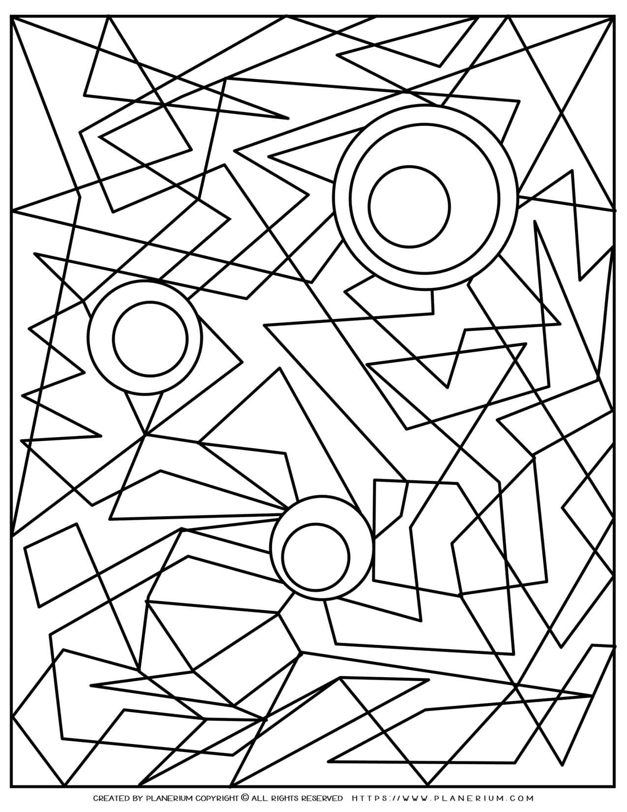 Adult Coloring Pages - Geometric Abstract | Planerium