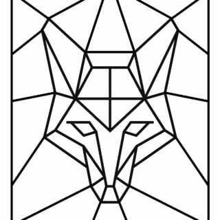 Adult Coloring Pages - Geometric Animals - Fox - Free Printable | Planerium