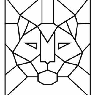 Adult Coloring Pages - Geometric Animals - Tiger - Free Printable | Planerium