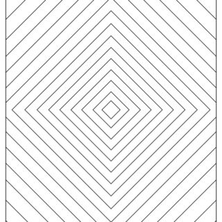 Adult Coloring Pages with Geometric Nested Diamonds | Planerium