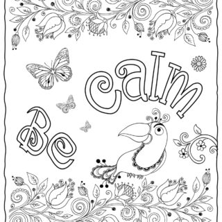 Adult Coloring Pages - Mindfulness Be Calm | Planerium