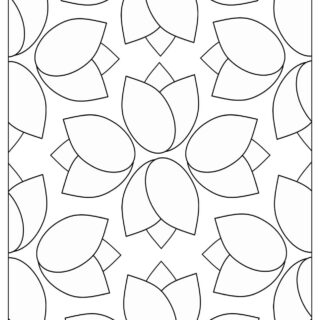 Adult Coloring Pages with Tulips Pattern | Planerium