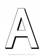 Alphabet Coloring Page - English Letter A Capital | Planerium