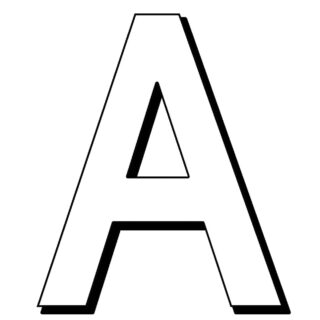Alphabet Coloring Page - English Letter A Capital | Planerium