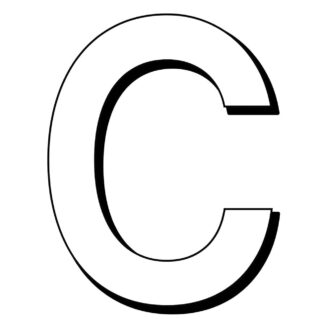 Alphabet Coloring Page - English Letter C Capital | Planerium