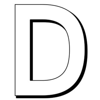 Alphabet Coloring Page - English Letter D Capital | Planerium