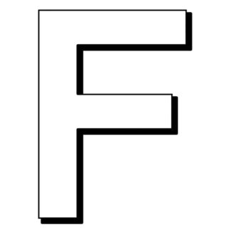 Alphabet Coloring Page - English Letter F Capital | Planerium
