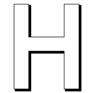 Alphabet Coloring Page - English Letter H Capital | Planerium