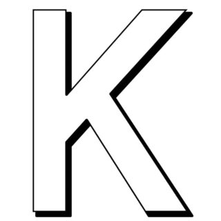 Alphabet Coloring Page - English Letter K Capital | Planerium