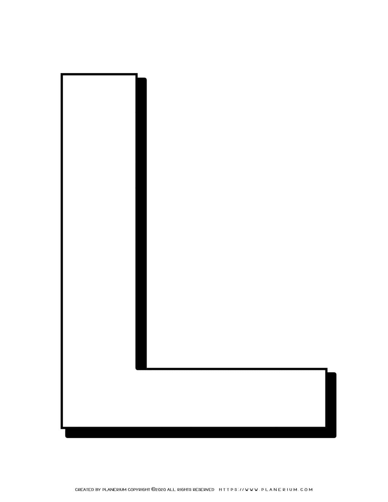 Cursive Letter L Coloring Pages